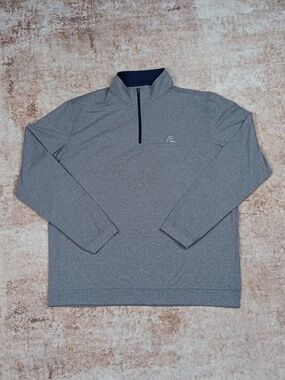 Rhoback Grey 1/4 Zip Pullover Shirt Mens XL